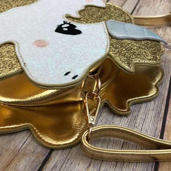 BRAND NEW Glittered Unicorn Purse - Gold - Picture 4 of 4